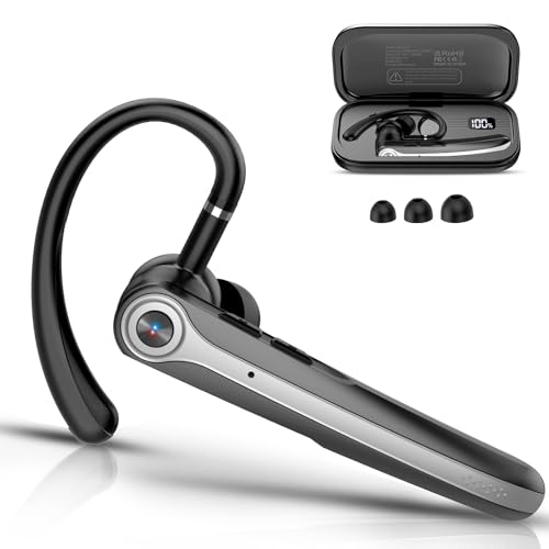 Bluetooth Headset V5.4 Wireless Freisprech Telefon mit CVC 8.0 und ENC Dual Mikrofon, Bluetooth Ohrhörer kabellos mit 25h Sprechzeit, 120h Standby Hea