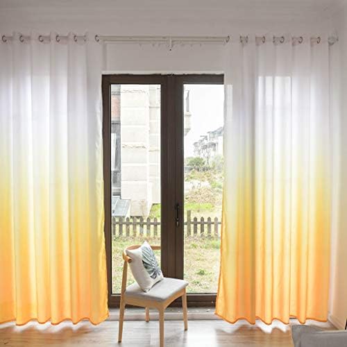 1 Panel Room Darkening Thermal Insulated Blackout Grommet Window Curtain for Living Room,Color Gradient Voile Drape Hotel Luxury Treatment Valance for Kitchen Patio Balcony, 106x39inch