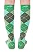 Men/Women Knee High Compression Socks Large Argyle Green
