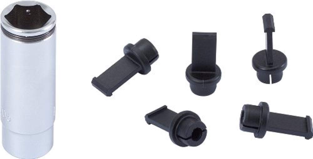 KS Tools 500.7345 Sw12 PSG Glow Plug Socket with 5 PSG Protection Caps