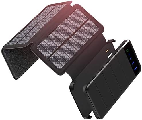 ADDTOP Solar Charger 10000mAh Power Bank Separable 3 Solar Panels Portable Battery Charger for iphone, ipad, Samsung, HTC, LG, Android phones, Bluetooth, Tablet, Camera,etc