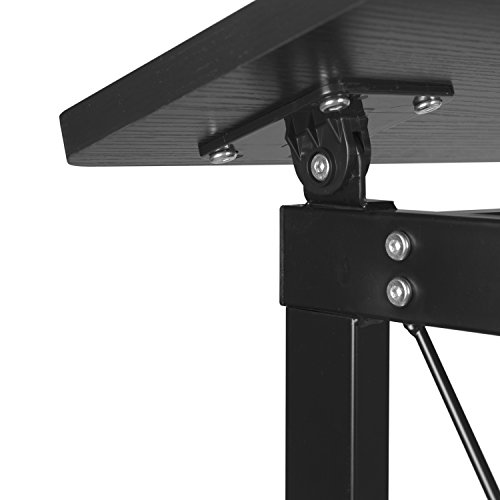 H&A 47"x 24" Tiltable Drawing Desk Drafting Table Wood Surface Craft Station Versatile for Painting Writing Studying and Reading (Black)