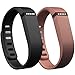 SKYLET For Fitbit Flex Bands, Silicone Replacement Bands for Fitbit Flex with Fastener Ring (No Tracker)(Small,Black&Coffee)