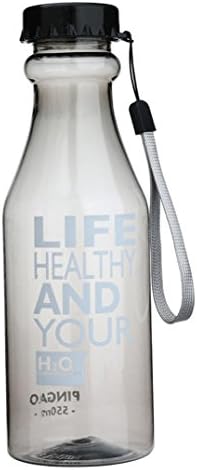 Luversco Outdoor Sports Travel Water Bottle Portable Leak-proof Camping Water Cup 550ML (black)