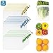 Legacy - Set of 18 - Premium Reusable Produce Bags - Mesh with Drawstring for Fruits and Veggies - Green Eco-Friendly Sustainable Grocery Shopping - Washable - Fresh Food Storage