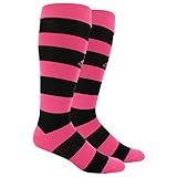 adidas Metro Hoop Soccer Socks, Solar Pink/Black, Medium