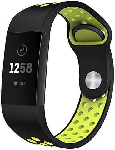 NO1seller Top Bands Compatible for Fitbit Charge 3 Small Large, Soft Silicone Sport Strap with Air Holes Replacement Wristband for Fitbit Charge 3 and Charge 3 SE Fitness Tracker
