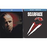 Al Pacino Steelbook Mob Collection Godfather Blu Ray + Scarface Tony Montana Crime Classics Film Bundle