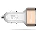 Car Charger Adapter, iOrange-E 5.1A 26W 3 Port USB Car Charger for iPhone 6 6Plus 5s 5c 5, iPad Air mini iPad mini2, iPad 4th Generation, White & Gold