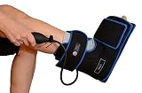 Ankle Cold Compression Therapy Wrap for with Reusable Gel Pack and Ball Pump - 2 Hour Cooling Retention - Best Ice Wrap for Achilles Tendon Pain , Foot Sprain & Strain Relief - Sports Injuries (Black)