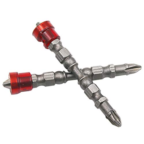 vmree 5Pc 65mm Anti-Slip Electric Hex Magnetic Screwdriver S2 PH2 Double Head Bit Tool (double head)