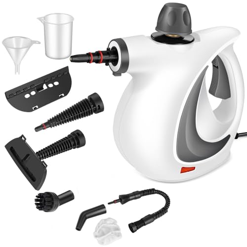 Handheld Pressurized Steam Cleaner, Portable Steamer for Cleaning, Steam Cleaner for Home Use, Steamer for Cleaning Car, Furniture, Floor, Upholstery, Grout and Tile, Deep Gray
