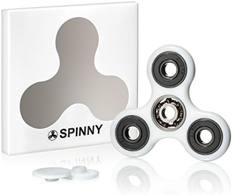 Tri-Spinner Fidget Toy with Window Gift Box - Glows in Dark, Hybrid Si3N4 Ceramic Bearing, Dirt Resistant, Smooth Surface, Ultra Durable, Non 3D Printed, Perfect for ADD, ADHD, Autism and Killing Time