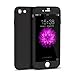 iPhone 6S Plus/6 Plus Case, iCoverCase Ultra-thin Hard Hybrid PC 360 All Round Body Coverage Protective Case Skin Cover with Tempered Glass Screen Protector for iPhone 6s Plus/6 Plus 5.5 inch (Black)