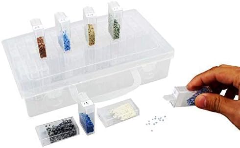 5d Diamond containers 64 Grids, Eiito Diamond Painting Tools Cross Stitch Container