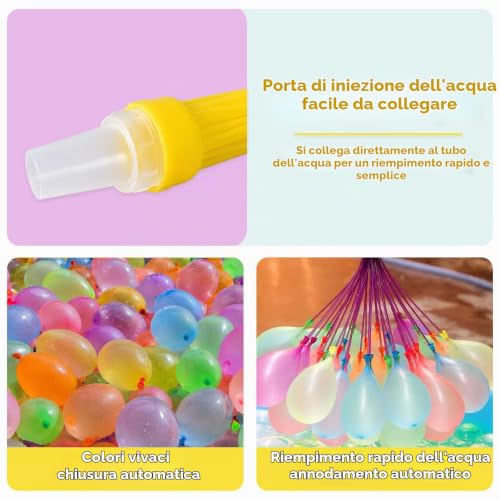 POP lina 555 Pcs Water Balloons Self Sealing Multicolor Water Balloons for Adult Summer Water Games Beach Party