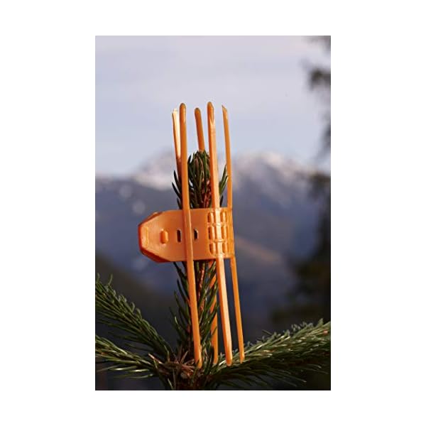 Latschbacher 03-100 Double Save orange Protector Signumat Verbissschutz Baumschutz mit Doppelverschluss gegen Wildverbiss für Jungbäume Double Save Schutzmanschette 100 Stück orange
