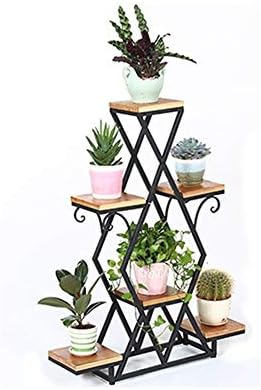 Hthlyp 花台 フラワースタンド 園芸ラック ファクトリーアウトレット メタル 植木鉢 おしゃれ 植物ラック金属植物スタンド3階建てガーデンディスプレイスタンド錬鉄3層植木メタルラック