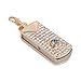 HDE 8GB Aquamarine Gem Crystal Encrusted Bling Iced Out Gold High Speed USB Flash Thumb Drive Memory Stick