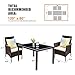 Wisteria Lane Outdoor Wicker Dining Set, 7 Piece Patio Dinning Table Brown Wicker Furniture Seating (Beige Cushions)