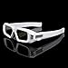 SainSonic Zebra 10M 144Hz 3D Active Shutter Glasses Rechargeable IR 3D Glasses for Samsung Vizio Acer ViewSonic BenQ Vivitek Optoma Infrared 3D DLP-Link Ready Projector, HDTV, White