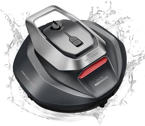 Pooleco 10 Robot Piscina Senza Fili,Doppia Filtrazione,Doppio Motore,robot piscina fuori terra, 90 Min di Pulizia,Parcheggio Automatico, per piscine fino a 80 m²