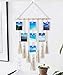 Toniya Hanging Photo Display Pictures Organizer Macrame Wall Bohemian Home Decor，with 30 Wood Clips