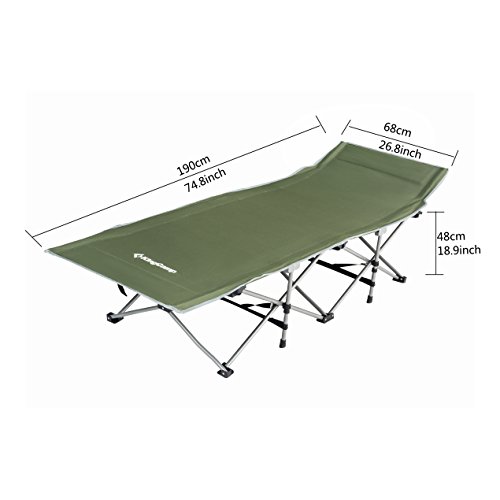 KingCamp Folding Deluxe Lightweight Portable Camping Bed Cot w/Carry