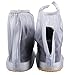 BenRan Rain Shoe Covers Shoes Overshoes Boot Gear Zippered Shoes for Men and Women (White, 32.5cm)