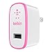 Belkin Boost Up Home and Wall Charger, 12W, 2.4 Amp, Pink (F8J040ttPNK)