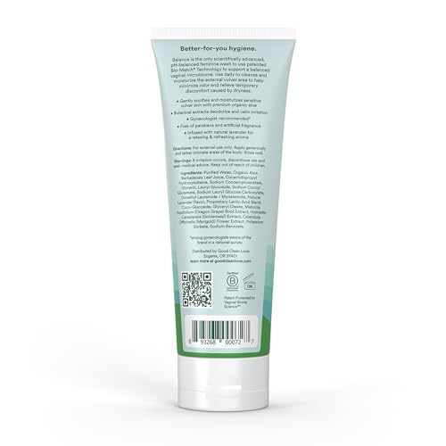 Good Clean Love Balance Feminine Wash, pH-Balanced Vaginal Moisturizer Cleanser for Women with Natural Ingredients, Gentle Cleansing Feminine Care Product, Reduces Vaginal Dryness & Odor, 8Oz (2-Pack)