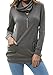 levaca Womens Clothing Long Sleeve Tunic Casual Slim Shirts Tops Deep Gray XL