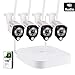 [Expandable 8CH] Wireless Security Camera System,Tonton 8CH 1080P NVR with 1TB HDD and 4PCS 2.0MP Outdoor Indoor Bullet IP Camera with PIR Sensor,Audio Record,Night Vision,P2P,Free App,Remote Viewing
