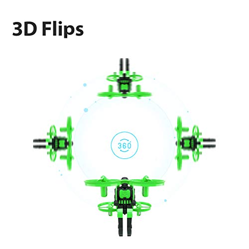 Mini Nano Drone for Kids Beginners Lefant Jetpack 2.4GHz Small RC Quadcopter Remote Control Kids Toy Drone with 6 Axis 3D Flips Altitude Hold Function One Key Take Off Landing-Green - Thumbnail 3