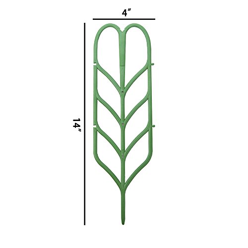 ASSR Garden Trellis, DIY Garden Plant Pot Leaf Shape Mini Climbing Trellis Plant Support(9 Pack)