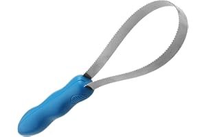 XAQISHIRE Double-Sided Shedding Blade with Stainless Steel Tiny Teeth - Dog Brush Horse Brush Equine Sweat Scraper - for Horse Random Color and All Dog Coat Type