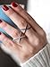 SOMEN TUNGSTEN 925 Sterling Silver Criss Cross Rings CZ Eternity Engagement Wedding Band Size 9
