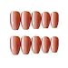 24 Pcs Set Ballerina Coffin Orange GEL Fancy Press On Nails, False Nails, Artificial Nails, Glue On Nails, Stick On Nails with Glue and Adhesive Tab