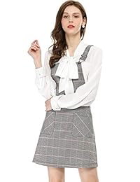 Allegra K falda de vestir para mujer, con correa ajustable, por encima de la rodilla