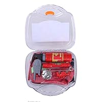 Gunel Fire Chief Role Play Costume Set, Pretend Play, Frustration-Free Packaging, Bright Red, 7 Pieces for Kids with Complete Firefighter Accessories (Red)