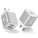 USB Wall Charger, Power-7 2-Pack (2.1 Amp) Power Universal Dual Port USB Charger Plug Cube for iPhone 7/7 Plus, 6/6S Plus, 5S/5, iPad, Samsung Galaxy S7/S6/S5/S4, LG, HTC, Nexus, Nokia and More