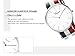 VIRTUE Men's Watches Silver-Tone Quartz Analog Nylon Band with Red and Navy