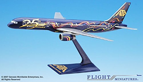 Flight Miniatures ATA American Trans Air 25th Anniversary Boeing 727-200 1:200 Scale Display Model