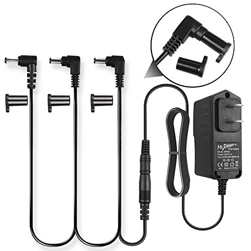 Mr.Power Guitar effects Power Supply Adapter 9V DC 1A (1000mA) with Daisy Chain Cord Cable Free insulated cap (with 3 way cable)