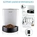 ROMEKER Automatic Cat Feeder 4L Smart Pet Feeder Auto Dog Cat Food Dispenser Timed Cat Feeder Large Dog Food Feeder 6 Meal,Timer Programmable Portion Control Hidden LCD Display Battery/Plug-in Power