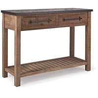 Click Décor FUTB10111A Eugene Console Table, Brown