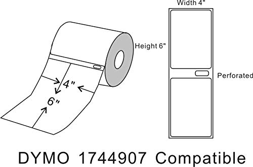 FirstZi 4"x6" Internet Postage Direct Thermal Shipping Labels -220 Labels 1 Roll, Dymo 1744907 Compatible Address Labels for DYMO Labelwriter 4XL Printer, Zabra 2844, Grease, Water, Scratch Resistance