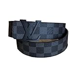 Duobuquhe Fashion Leather Metal Buckle Unisex Women Men Belt Casual Business for dress pants jeans (105cm(waist74-80cm))