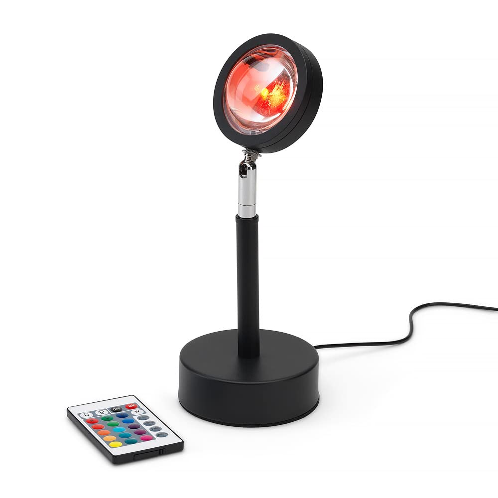 RED5 Sun Down Mood Lamp - Colour Changing LED Wall Projector Light with Remote Control