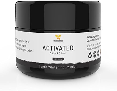 Natural Charcoal Teeth Whitening Powder - 100% Organic Activated Charcoal -Teeth &amp; Gum Anti-Bacterial, Remineralizing Toothpaste, Safe, Fluoride Free, Non-GMO, Made in the USA